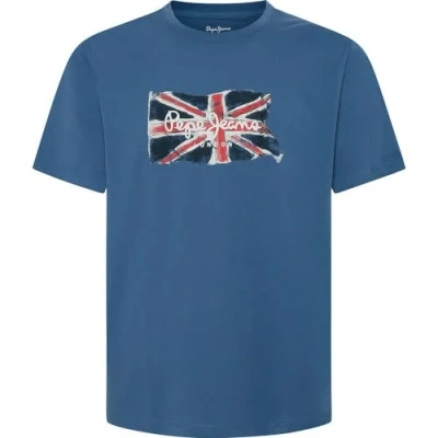 Abbildung von Pepe Jeans CLAG Tshirt print, Herren, Größe: Small, Sea blue