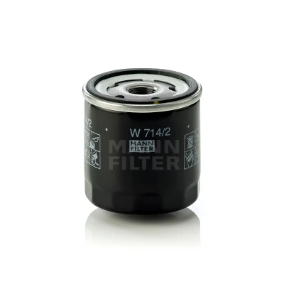 Abbildung von MANN FILTER W 714/2 Ölfilter 3/4 16 UNF mit zwei Rücklaufsperrventilen Anschraubfilter FIAT: Cinquecento Kasten / Schrägheck, Panda I Schrägheck