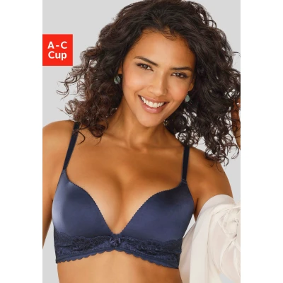 Abbildung von LASCANA Push up BH, ohne Bügel, mit extra flachen Kanten und feiner Spitze, Dessous