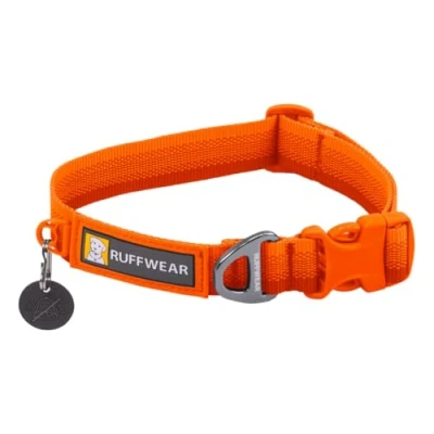 Abbildung von Ruffwear, Front Range Hundehalsband, strapazierfähiges und bequemes Halsband für den täglichen Gebrauch, Blaze Orange, 50,8 66 cm
