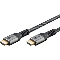 Abbildung von goobay High Speed 2.1 HDMI Kabel mit Ethernet Vergoldete Stecker, Ultra HD Auflösungen bis zu 8KHz @ 60 &amp; 4K 120Hz, Verlängerung für PS5, Xbox, Apple TV 4K, Fernseher Zubehör 1m Grau 65260