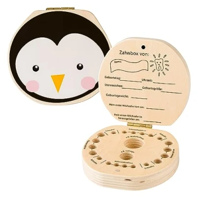 Abbildung von hej kiddo Zahndose Kinder Zahnbox mit Tiermotiven für Milchzähne Zahnfee