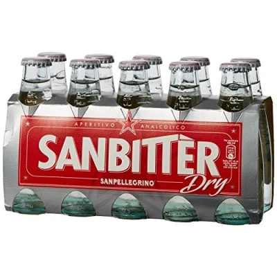 Abbildung von Sanbittèr weiss dry 10 x 100 ml. Sanpellegrino Aperitif Sanbitter