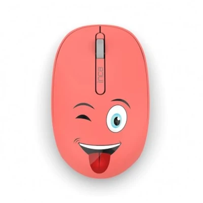 Abbildung von İnca Kabellose Maus Weeny mit lächelnden Gesicht, 2,4 GHz, 1200DPI optischer Sensor ergonomisch, für Kreatives Arbeiten und Kinder geeignet (Modern, Korall)