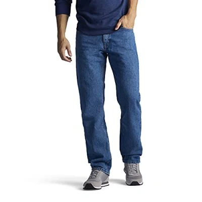 Abbildung von Lee Herren Regular Fit Straight Leg Jeans, Pfefferstein, 34W / 28L