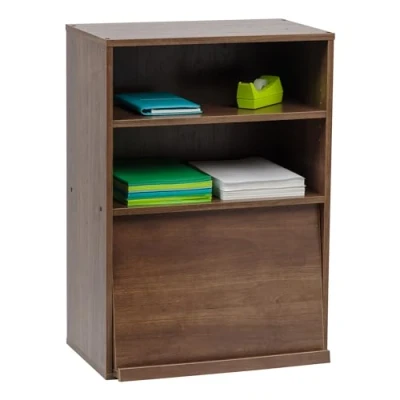 Abbildung von Iris Ohyama, Möbel mit Türen, Aufbewahrungsregal, 2 modulare Fächer alle 3.2cm, Design, Modern, Vielseitig verwendbar, Büro, Schlafzimmer, Wohnzimmer Flap Rack CHR 1 Braun