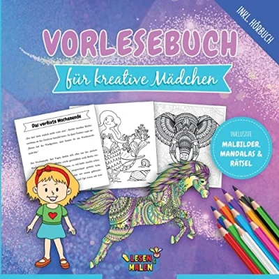 Abbildung von Vorlesebuch für kreative Mädchen: Unvergleichliches Geschichtenbuch Mädchen zum Vorlesen und Selberlesen inkl. Ausmalbilder Rätsel