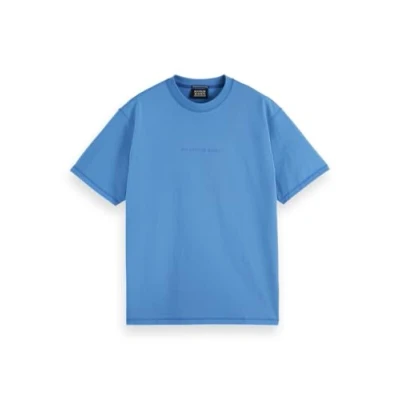 Abbildung von Scotch &amp; Soda Seasonal CORE Front Chest LOGO Tshirt basic, Herren, Größe: Medium, Lake blue