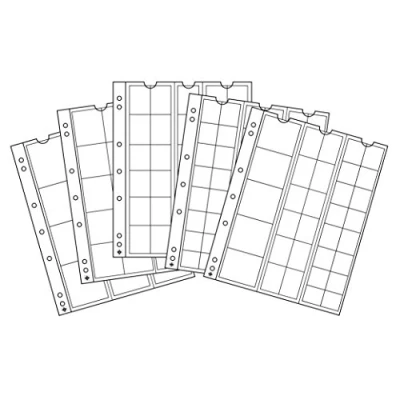 Abbildung von Leuchtturm, Numis, Blätter (4 Ringe) Mix aus 5 Transparent Abm: 193x217 mm. pro Satz