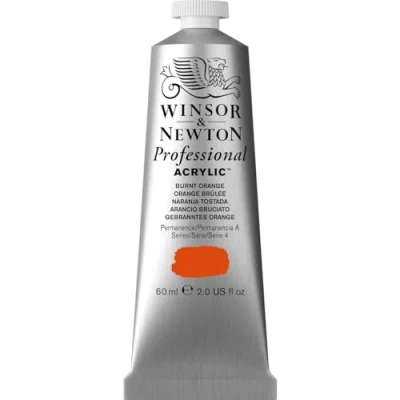 Abbildung von Winsor &amp; Newton 2320549 Professional Acrylfarbe in Künstlerqualität, hohe Farbbrillanz Deckkraft, Archivqualität, 60ml Tube Orange Gebrannt