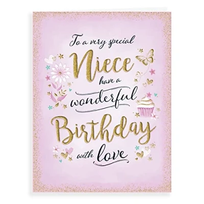 Abbildung von Moderne Geburtstagskarte, Nichte, 20,3 x 15,2 cm, Piccadilly Greetings