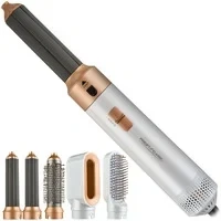 Abbildung von ProfiCare® Warmluftbürste 4in1 Hairstyler für Locken, Volumen, Glätten und Trocknen 1000W Rundbürstenföhn Föhnbürste 3 Stufen inkl. Organizer Aufbewahrung Airstyler PC HAS 3132 weiß rosé