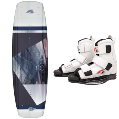Abbildung von F2 Set Wakeboard Shore Braun 138cm mit Wakebindung Team Boot L/XL