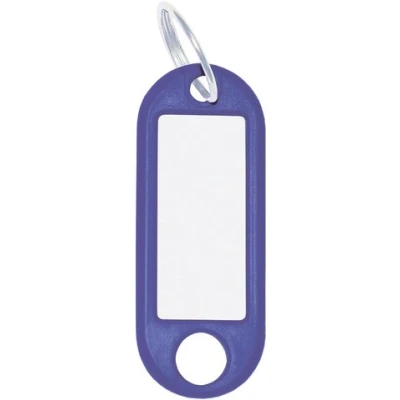 Abbildung von 100 x Wedo Schlüsselanhänger mit Ring 18mm blau