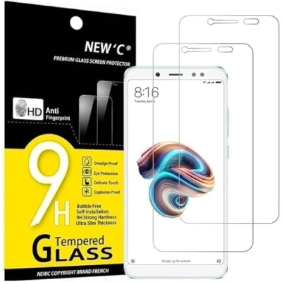 Abbildung von NEW&#039;C 2 Stück, Panzer Schutz Glas für Xiaomi Redmi Note 5, Frei von Kratzern, 9H Härte, HD Displayschutzfolie, 0.33mm Ultra klar, Ultrabeständig