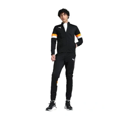 Abbildung von Puma individualRISE Fußball Trainingsanzug Herren Mit Plain Black/Heat Fire Größe: XXL