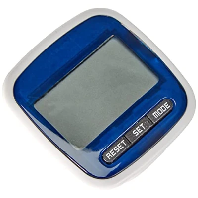 Abbildung von moses Unisex Erwachsene Fernweh Schrittzähler Inkl. Distanzmessung und Kalorienverbrauchsanzeige Mit Abschaltautomatik Gürtelclip, blau, One Size