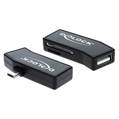Abbildung von DeLOCK Card Reader OTG Micro USB &gt; 5 x Slots + 3 Port Hub für Smartphones