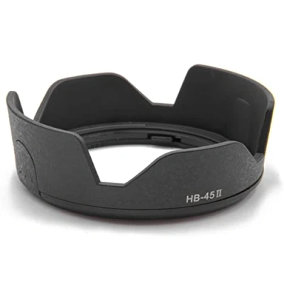 Abbildung von vhbw Gegenlichtblende Ersatz für Nikon HB 45 II 52mm Objektiv Schwarz, Kunststoff, tulpenförmig