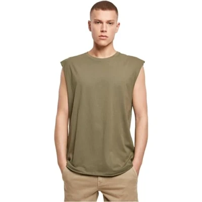 Abbildung von Build Your Brand Men&#039;s BY049 Sleeveless Tee T Shirt, Black, L