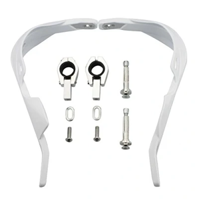 Abbildung von GOOFIT 1&quot; Aluminium Legierung Lenkerhandbürste Guards Schutzhandschützer Kit Ersatz für Motocross Motorrad Offroad Pitbike Dirtbike ATV Weiß