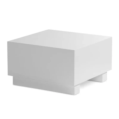 Abbildung von FINEBUY Couchtisch FB100042 (MONOBLOC 60x60x35 cm MDF Hochglanz Cube Würfel), Sofatisch Weiß, Kaffeetisch Klein Quadratisch