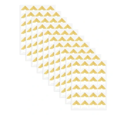 Abbildung von Pzsmqr 240 Stück Fotoecken für Scrapbooking, Goldene Fotoeckenaufkleber, Selbstklebende Fotoecken, Gold