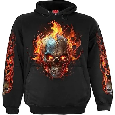 Abbildung von Spiral Herren M451 S Kapuzenpullover, Schwarz,