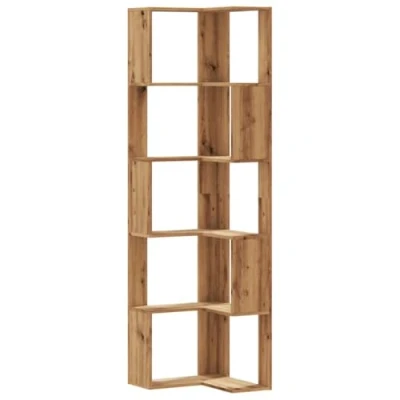 Abbildung von vidaXL Bücherregal Eck 5 Böden Artisan Eiche 50x50x179cm Holzwerkstoff, 1 tlg.