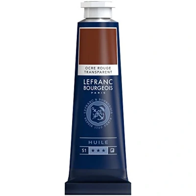 Abbildung von Lefranc Bourgeois 810038 feine Ölfarbe, lichtecht mit hervorragender Deckkraft &amp; hoher Farbintensität, gleichmässiger Konsistenz und optimaler Mischbarkeit, 40ml Tube Rotocker Transparent