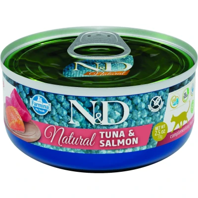 Abbildung von N&amp;D Natural Nassfutter für Katze Thunfisch mit Lachs 70 gr. Pro 30 Stück