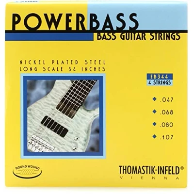 Abbildung von Thomastik 682805 Saiten für E Bass Power Magnecore Round Wound Hexcore, Satz EB344 4 string roundwound long scale 34 Zoll