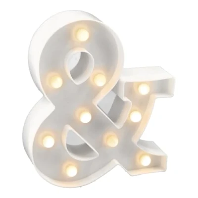 Abbildung von JANDEI Warmes Licht LED Zahlen und Buchstaben für Dekoration Atmosphäre, leuchtendes Herz, Nachtlichter, Geburtstage, Hochzeiten, Schaufenster. Sie funktionieren mit AA Batterien (&amp;)