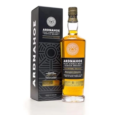Abbildung von Ardnahoe Inaugural Release 5 Jahre Islay Single Malt Scotch Whisky harmonischer fruchtig rauchiger Geschmack 50% Vol 700 ml Einzelflasche