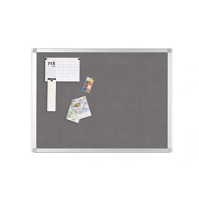 Abbildung von BoardsPlus Pinnwand 120 x 90 cm grauem Filztafel mit Aluminiumrahmen