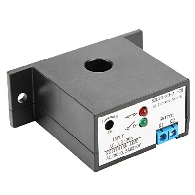 Abbildung von 240V AC/DC 0,2 30A AC Stromerfassungsschalter，Jectse SZC23 NO AL CH Einstellbarer Normalerweise offener Stromerfassungsschalter für Wechselstrommessung und überwachung，AC Motorüberlastungsschutz