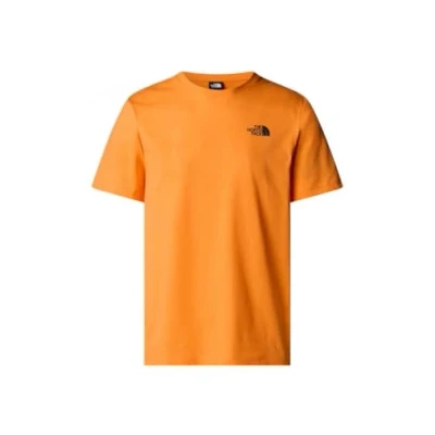Abbildung von The North Face BOX TEE Tshirt print, Herren, Größe: XS, Digital orange/white dune