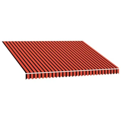 Abbildung von vidaXL Markisenstoff Wasserabweisend Markisentuch Sonnenschutz Sonnensegel Sichtschutz Markise Ersatztuch Segeltuch Orange Braun 4x3m