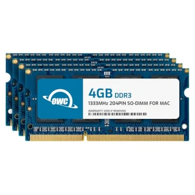 Abbildung von OWC 16GB Memory Upgrade Kit 4 x 4GB PC10600 DDR3 1333MHz SO DIMMs für Mid 2010/2011 21,5&quot; &amp; 27&quot; iMac Modelle
