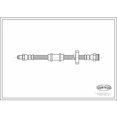 Abbildung von CORTECO 19018121 Bremsschläuche Vorderachse 434 FIAT: Panda I Schrägheck, SEAT: Marbella Schrägheck