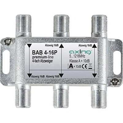 Abbildung von BAB 4 16P ABZWEIGER FACH 16 DB 5 1218 MHZ F BUCHSE PREMIUM LINE