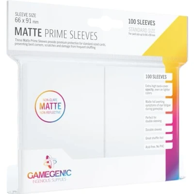 Abbildung von Gamegenic Sammelkarte Matte Prime Sleeves Standard Size (100) Weiß