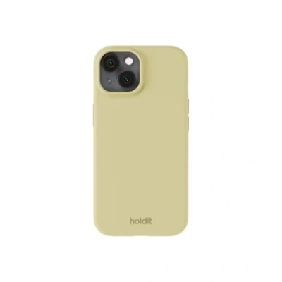 Abbildung von holdit Silikonhülle iPhone 15 0,8mm Ultra dünn Handyhülle Silikon Trendy Slim Silicone case mit Voller Schutz (erhöhte Kante für Kameraschutz) Biscotti