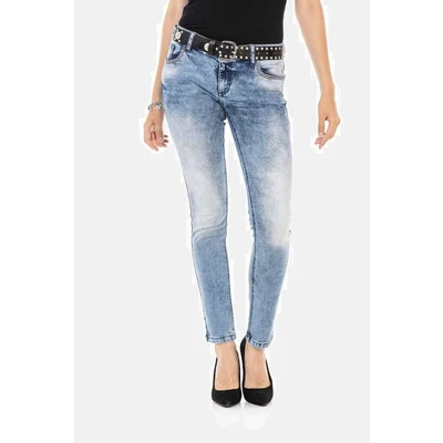 Abbildung von Cipo &amp; Baxx Jeans Slim Fit, Damen, Größe: 26x32, Iceblue
