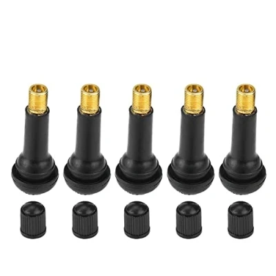 Abbildung von KIMISS Reifenventilschaft, 100 Stück Auto Motorrad Universal Ersatz Snap im Reifen Ventilschaft TR412 TR413 TR4149 （Schwarz）(TR412)