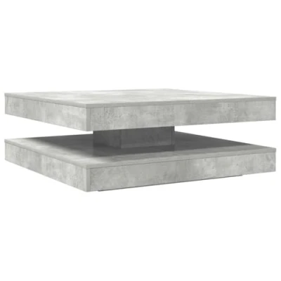 Abbildung von vidaXL Couchtisch 360 Grad Drehbar Betongrau 90x90x34,5 cm