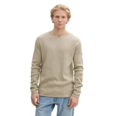 Abbildung von TOM TAILOR Denim Rundhalspullover, mit Struktur