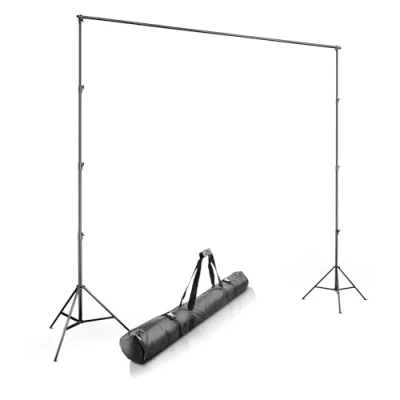 Abbildung von Walimex pro Hintergrundsystem XXL 190 465cm extrem stabiles &amp; großes Profi Hintergrund Set für Studio Mobil I Fotografie Video Green Screen Papier Stoff Vinyl Leinwände Höhe bis 400cm