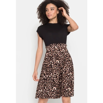 Abbildung von LASCANA Jerseykleid mit Paperbag Bund