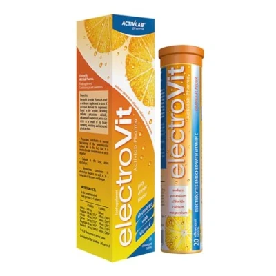 Abbildung von Activlab ElectroVit 1er Pack x 20 Brausetabletten Vitamin C mit Elektrolyten: Glukose Natrium Kalium Chlorid Magnesium
